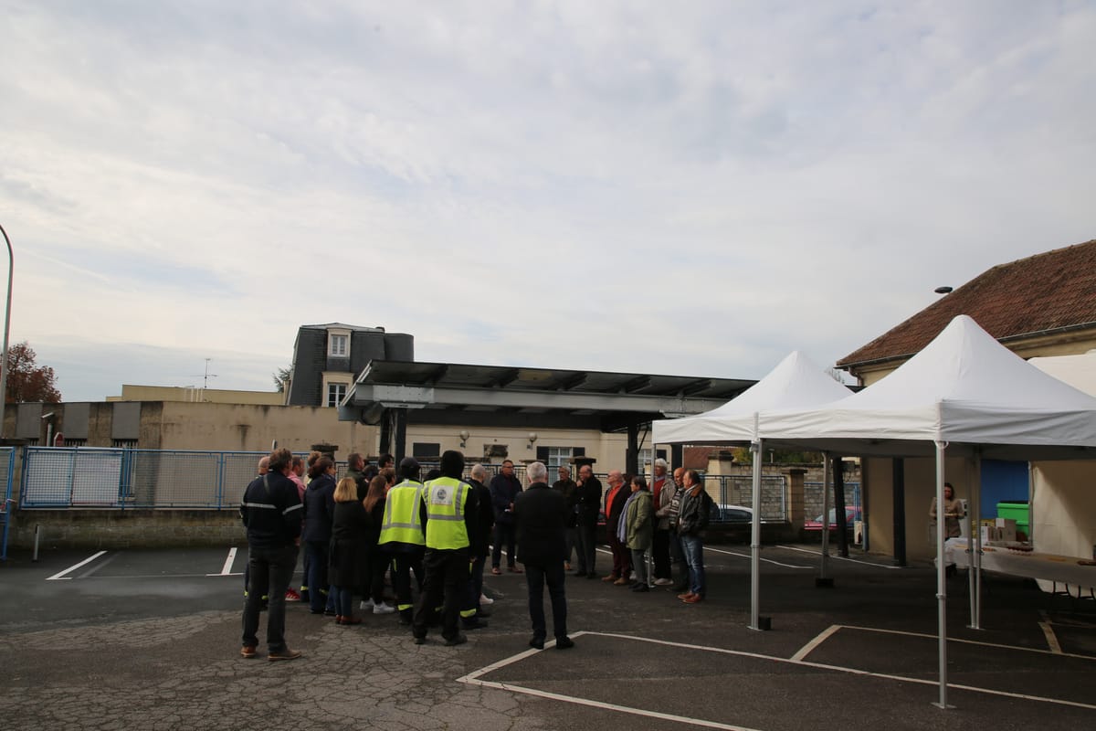 Inauguration de notre premier projet d'Ombrière Photovoltaïque sur le Parking de la RCCEM